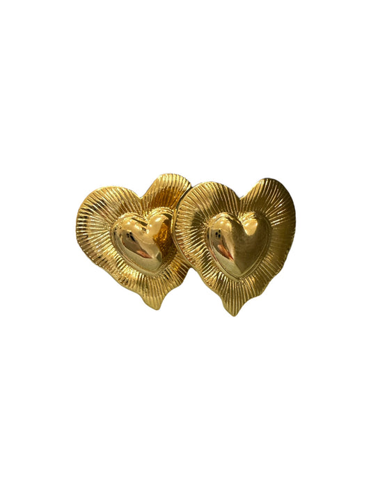 Gold heart earrings